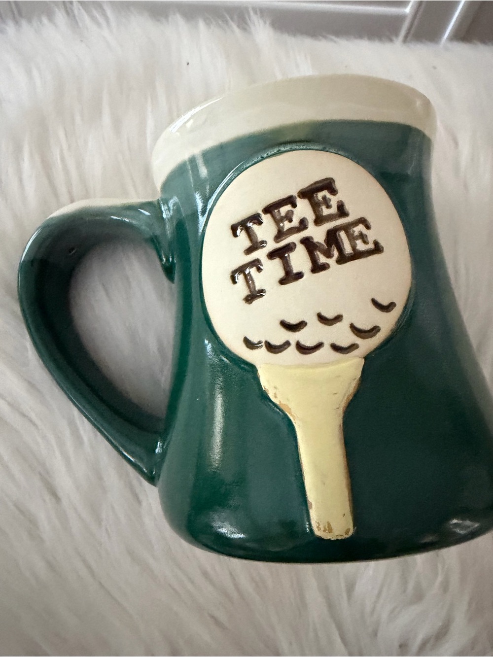 Tee Time pottery Mug - Green